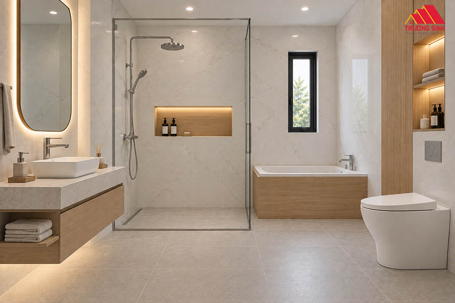 Sử dụng vật liệu gỗ tạo điểm nhấn ấm áp