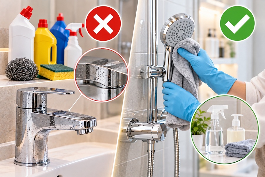 Không sử dụng hóa chất tẩy rửa mạnh