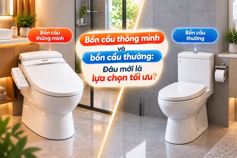 Nên chọn giữa bồn cầu thường hay bồn cầu thông minh