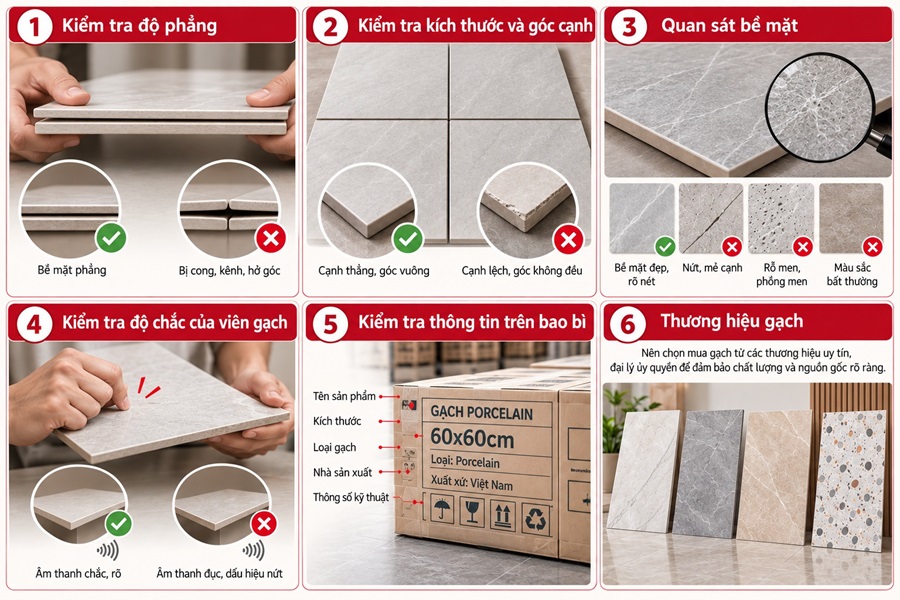 Cách nhận biệt gạch lát nền chất lượng