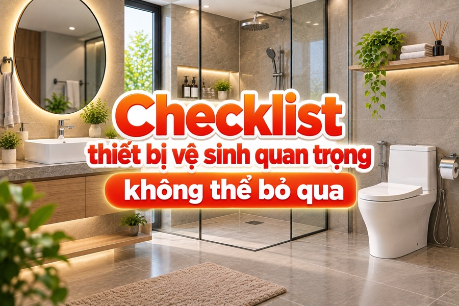 Checklist thiết bị vệ sinh quan trọng không thể bỏ qua