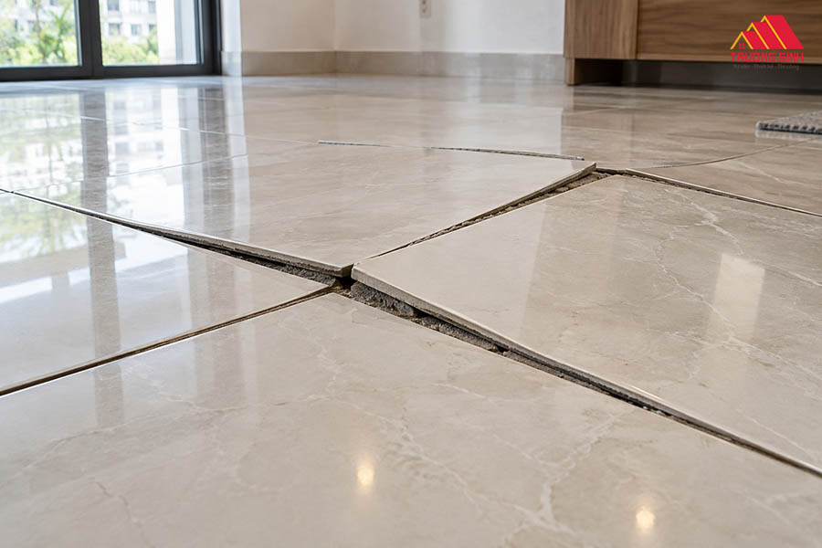 Dấu hiệu gạch lát nền đang bị phồng rộp