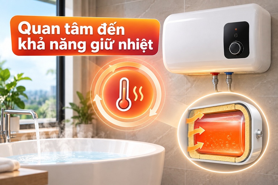 Khả năng giữ nhiệt của bình nóng lạnh