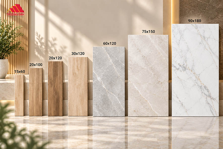 Kích thước gạch lát nền hình chữ nhật
