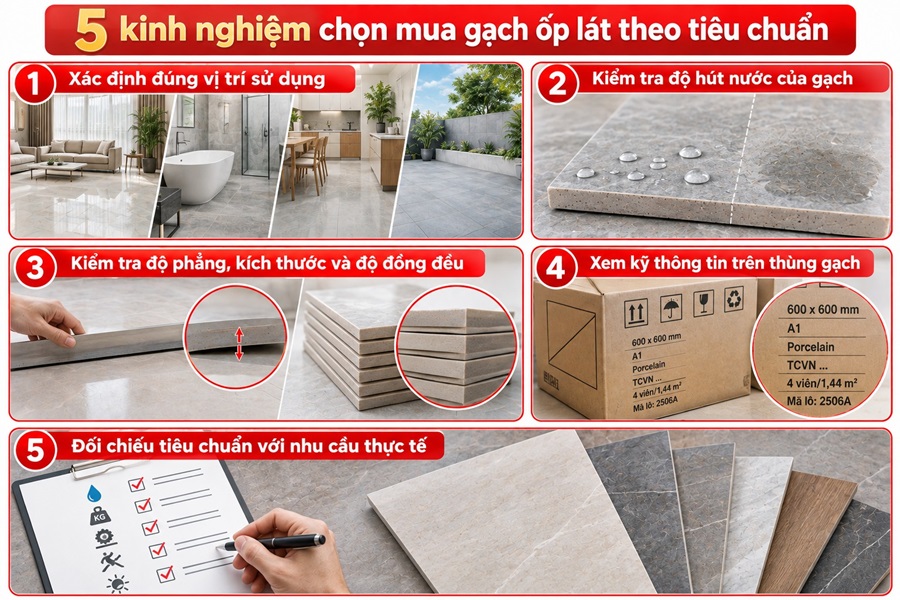 Kinh nghiệm chọn mua gạch ốp lát