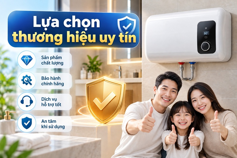 Lựa chọn thương hiệu bình nóng lạnh uy tín