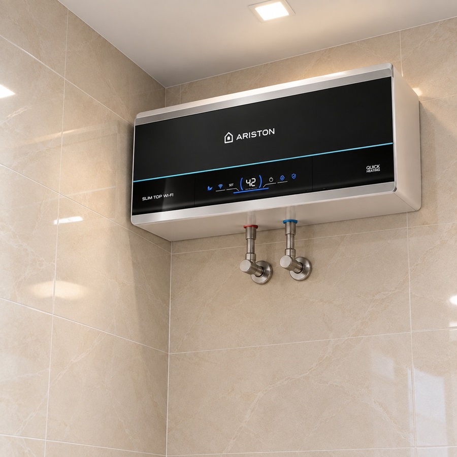 Bình nóng lạnh Ariston Slim3 top Wifi đẹp