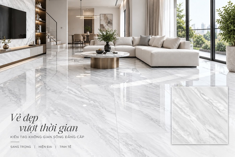 Mẫu gạch Porcelain đẹp 80x80 cho không gian sống