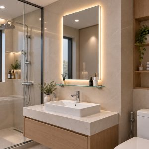 Gương tráng bạc KF - 6090VA hiện đại