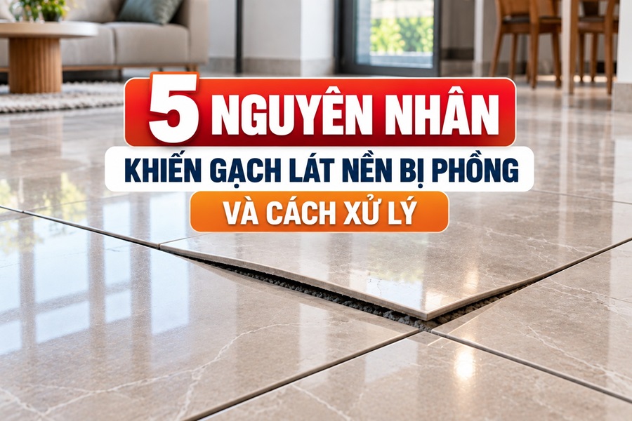 Nguyên nhân khiến gạch lát nền bị phồng và cách xử lý