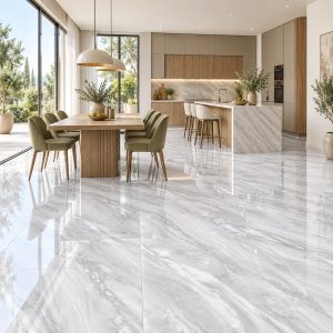 Mẫu thiết kế phòng bếp ốp lát gạch Porcelain 8505 hiện đại