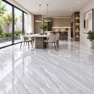 Thiết kế phòng bếp ốp gạch Porcelain 80x80cm - 8512