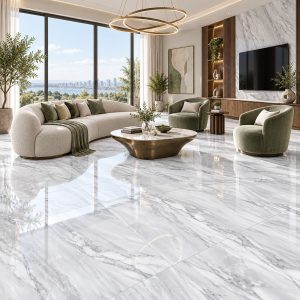 Mẫu thiết kế phòng khách ốp lát gạch Porcelain 8505