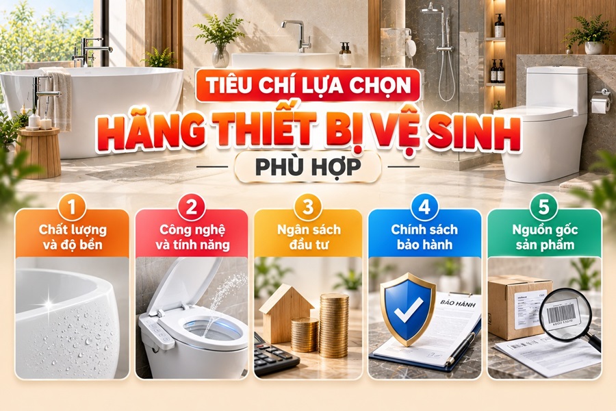 Tiêu chí lựa chọn thương hiệu thiết bị vệ sinh