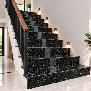 Đá cầu thang Granite xà cừ mắt mèo đẹp