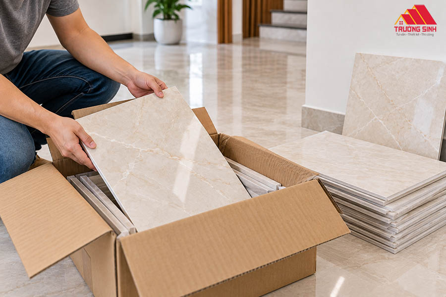 Giữ lại một ít gạch sau khi hoàn thiện
