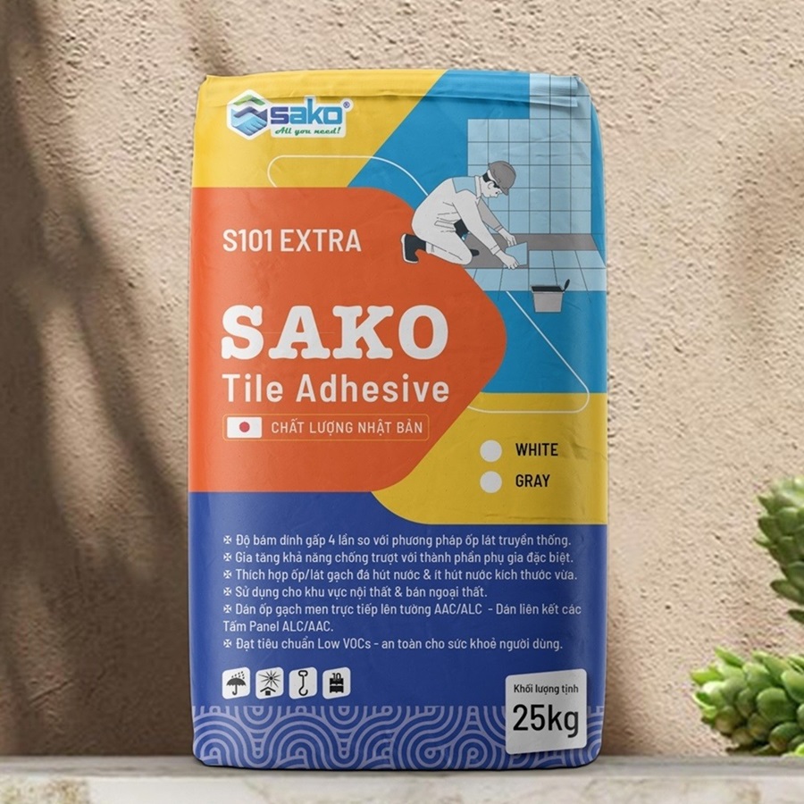 Keo dán gạch ốp lát Sako