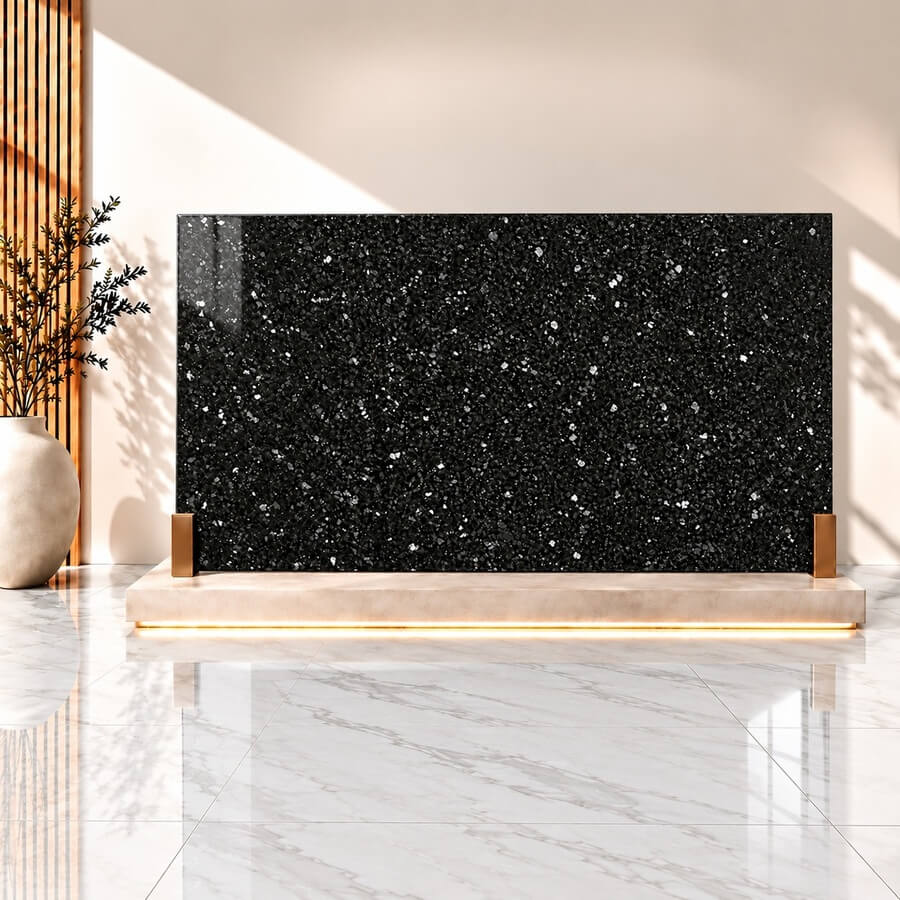 Đá ốp cầu thang Granite xà cừ mắt mèo tuyệt đẹp